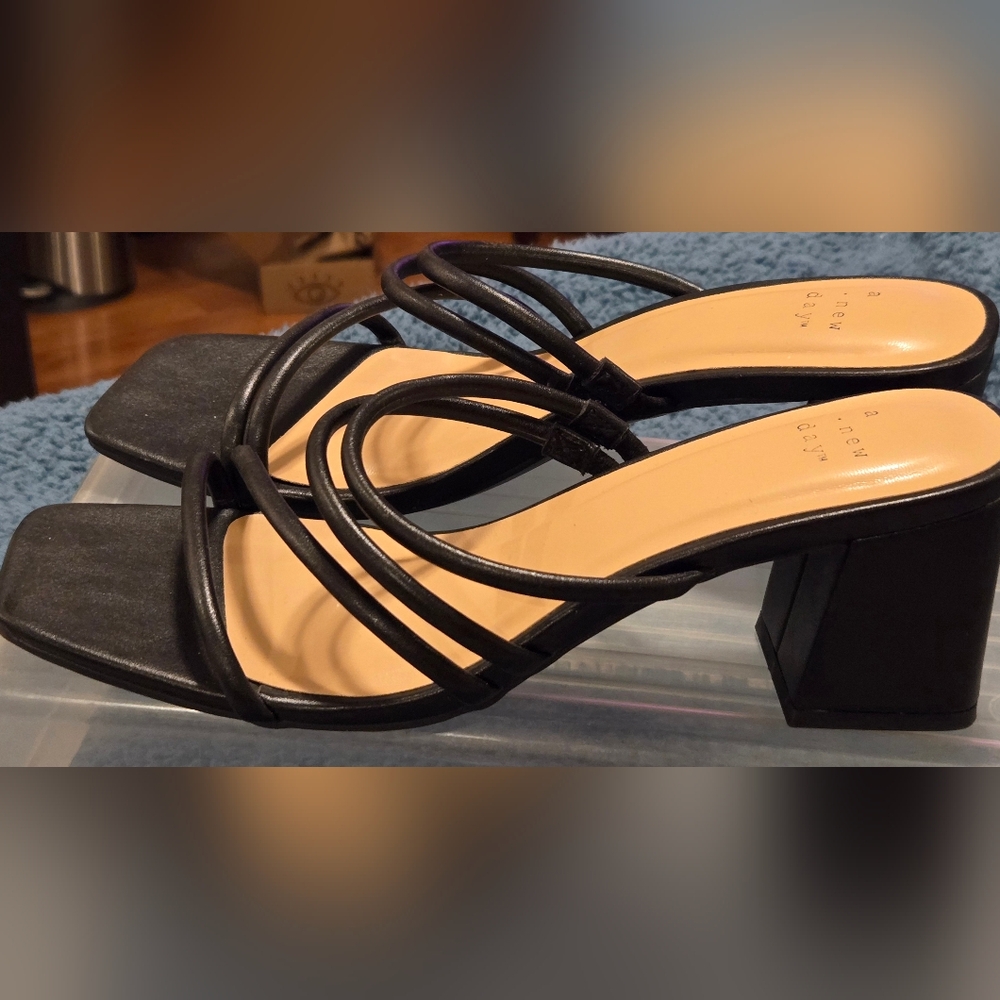 a new day Black Strappy Heels - Picture 2 of 5